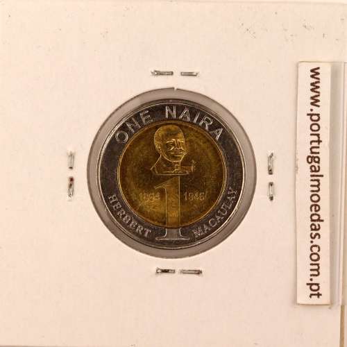 Nigéria 1 Naira 2006 Bimetálica, (Soberba), World Coins Nigeria KM 18