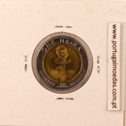 Nigéria 1 Naira 2006 Bimetálica, (Soberba), World Coins Nigeria KM 18