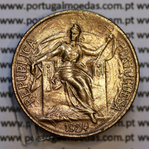 50 Centavos 1924 Bronze-Alumínio, com características inéditas possivelmente única conhecida. (Bela/Soberba)