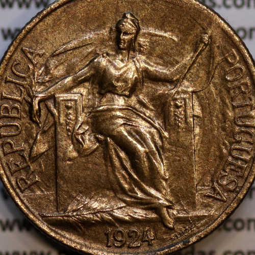 50 Centavos 1924 Bronze-Alumínio, com características inéditas possivelmente única conhecida. (Bela/Soberba)