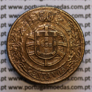 50 Centavos 1924 Bronze-Alumínio, com características inéditas possivelmente única conhecida. (Bela/Soberba)