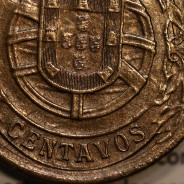50 Centavos 1924 Bronze-Alumínio, com características inéditas possivelmente única conhecida. (Bela/Soberba)