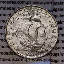 10 Escudos 1942 prata, 10$00 escudos prata 1942 da Republica Portuguesa, (Soberba), World Coins Portugal KM 582