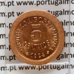Portugal coin 5 centavos 1924 bronze of Portuguese Republic, (UNC), World Coins Portugal KM 572