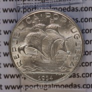 5 escudos 1934 prata, 5$00 escudos 1934 prata da República Portuguesa, (Soberba), World Coins Portugal KM 581