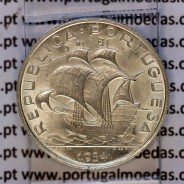 Silver coin 5 Escudos 1934 of Portugal, 5$00 Escudos 1934 silver of the Portuguese Republic, (UNC), World Coins Portugal KM 581