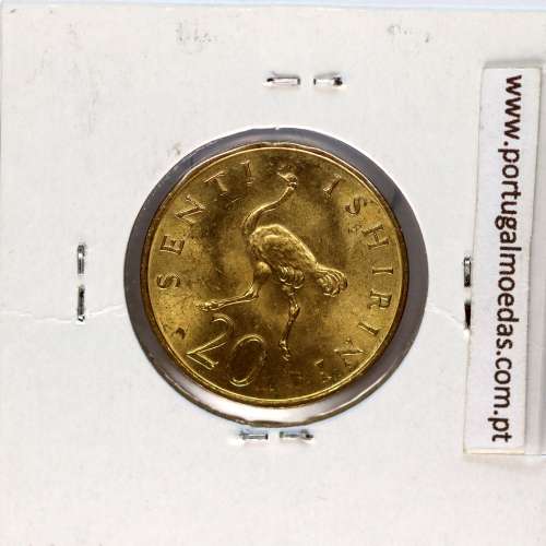 Tanzânia 20 senti 1981 Latão-Niquel, (Soberba), World Coins Tanzania KM 2