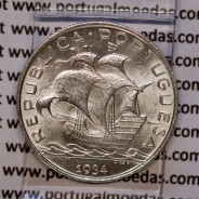 5$00 1934 prata,5 escudos 1934 prata da República Portuguesa, (Soberba), World Coins Portugal KM 581