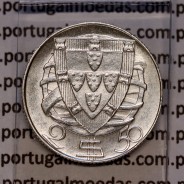 2$50 Escudos 1933 prata, 2 escudos e 50 centavos 1933 em prata da Republica Portuguesa, (Bela /Sob), World Coins Portugal KM 580