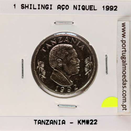 Tanzânia 1 shilingi 1992 Aço Níquel, (Soberba), World Coins Tanzania KM 22