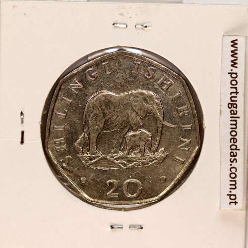 Tanzânia 20 shilingi 1992 Cupro-Níquel, (Bela), World Coins Tanzania KM 27.2