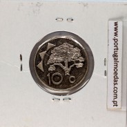 Namibia 10 cents 1993 Nickel plated steel, (XF), World Coins Namibia KM 2