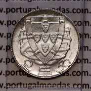 2$50 Escudos 1943 prata, 2 escudos e 50 centavos 1943 em prata da Republica Portuguesa, (Soberba), World Coins Portugal KM 580