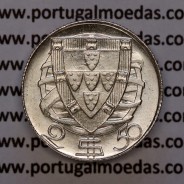 Silver coin of 2-1/2 Escudos 1944, 2$50 Escudos 1944 silver Portuguese Republic, (UNC), World Coins Portugal KM 580