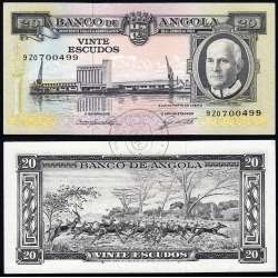 Nota de 20 Escudos 1962 Américo Tomás, 20$00 10/06/1962 - Banco de Angola (Muito Pouco Circulada)
