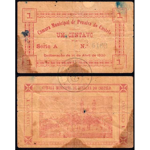 Cédula Câmara Municipal de Penalva do Castelo - Vale 1 Centavo ( Circulada )