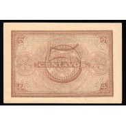 Cédula Oficial Casa da Moeda - 5 Centavos 1918 (Não Circulada)