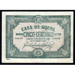 Cédula Oficial Casa da Moeda - 5 Centavos 1918 (Pouco Circulada)