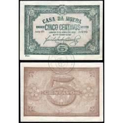 Cédula Oficial Casa da Moeda - 5 Centavos 1918 (Pouco Circulada)