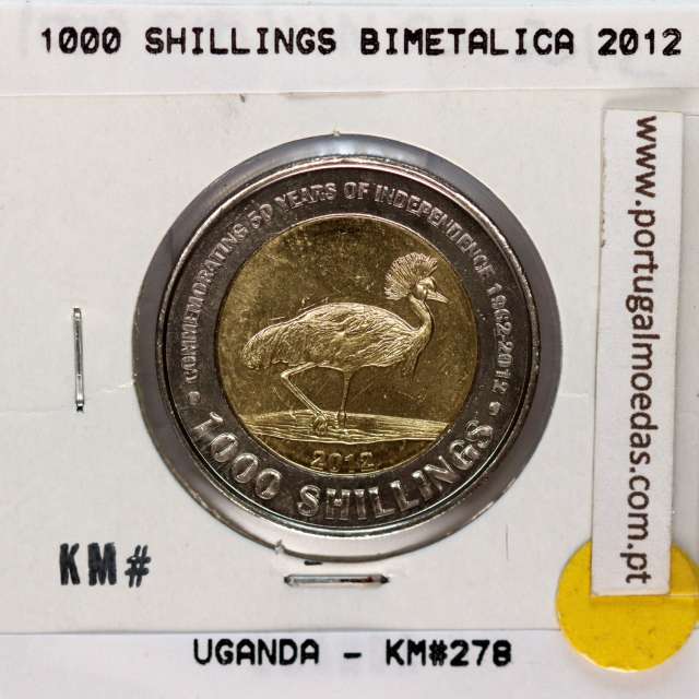 Uganda 1000 Shillings 2012 Bimetallic, (UNC), World Coins Uganda KM 278