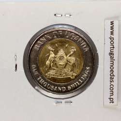 Uganda 1000 Shillings 2012 Bimetallic, (UNC), World Coins Uganda KM 278