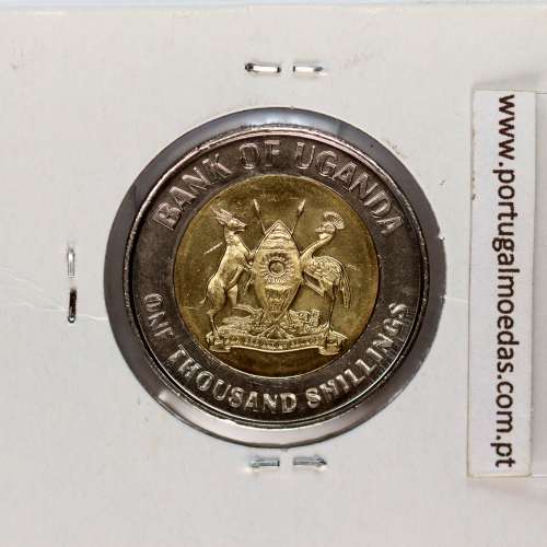 Uganda 1000 Shillings 2012 Bimetallic, (UNC), World Coins Uganda KM 278
