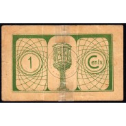 MONCORVO CITY HALL BILL - VALE 1 CENT (CIRCULATED)