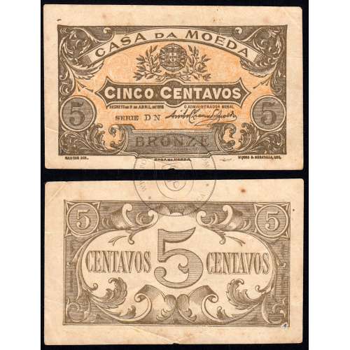 Official Mint Note - 5 CENTAVOS 1918 ( Circulated )
