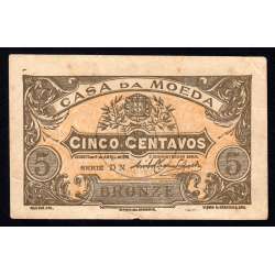 CÉDULA OFICIAL CASA DA MOEDA - 5 CENTAVOS 1918 ( CIRCULADA )