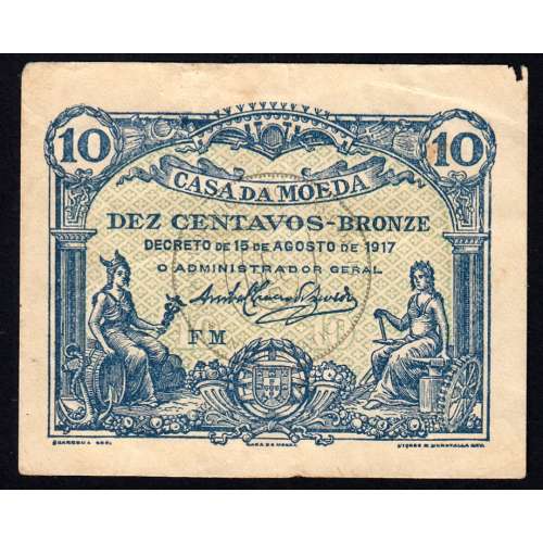 Official Mint Banknote - 10 CENTAVOS 1917 ( Circulated )