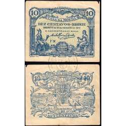 CÉDULA OFICIAL CASA DA MOEDA - 10 CENTAVOS 1917 ( CIRCULADA )