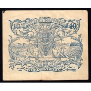 CÉDULA OFICIAL CASA DA MOEDA - 10 CENTAVOS 1917 ( CIRCULADA )