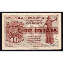 OFFICIAL MINT NOTE - 10 CENTAVOS 1917 ( LITTLE CIRCULATE )