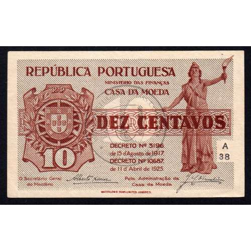 OFFICIAL MINT NOTE - 10 CENTAVOS 1917 ( LITTLE CIRCULATE )