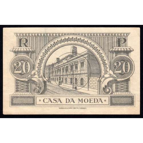 CÉDULA OFICIAL CASA DA MOEDA - 20 CENTAVOS 1917 ( CIRCULADA )