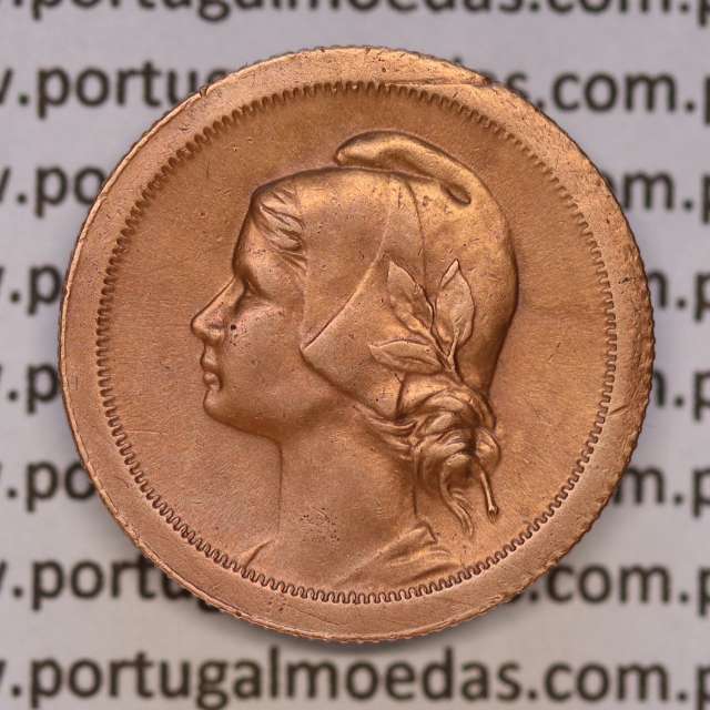 10 centavos 1925 Bronze, $10 centavos bronze 1925 da Republica Portuguesa, (MBC+/Bela-), World Coins krause Portugal KM 573