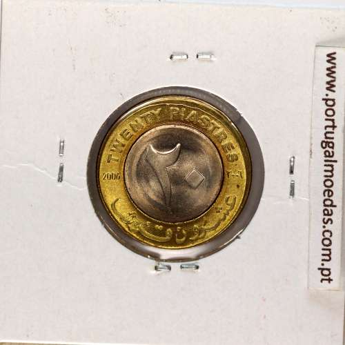 Sudão 20 Piastres 2006 Bimetálica, (Soberba), World Coins Sudan KM 124