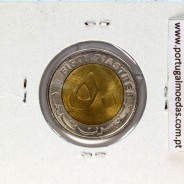 Sudão 50 Piastres 2006 Bimetálica, (Soberba), World Coins Sudan KM 123