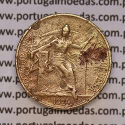 50 Centavos 1924 Bronze-Alumínio, $50 centavos 1924 Alumínio-Bronze Republica Portuguesa, (BC), World Coins Portugal KM575