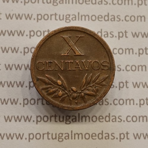 MOEDA DE DEZ CENTAVOS (X CENTAVOS) BRONZE 1950 MBC+/BELA-