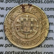50 Centavos 1924 Bronze-Alumínio, $50 centavos 1924 Alumínio-Bronze Republica Portuguesa, (BC+), World Coins Portugal KM575