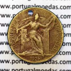 50 Centavos 1924 Bronze-Alumínio, $50 centavos 1924 Alumínio-Bronze Republica Portuguesa, (BC), World Coins Portugal KM575