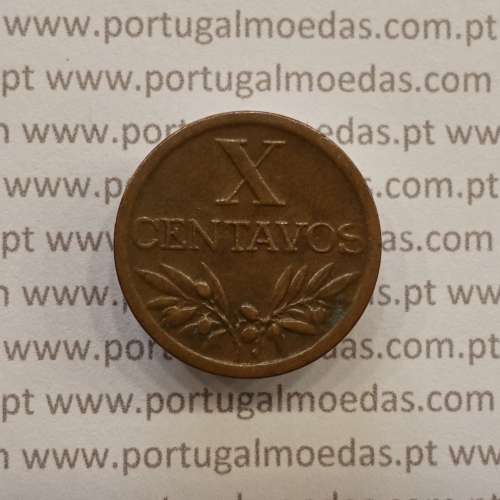 MOEDA DE DEZ CENTAVOS (X CENTAVOS) BRONZE 1950 MBC+