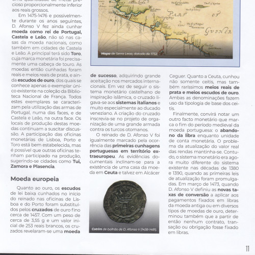 Cotrim bolhão de D. Afonso V (1438–1481), sem letra monetária, variante atípica, correspondente a exemplar publicado em revista.