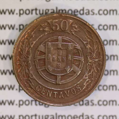 50 Centavos 1924 Bronze-Alumínio, $50 centavos 1924 Alumínio-Bronze da Republica, (MBC+), World Coins Portugal KM575