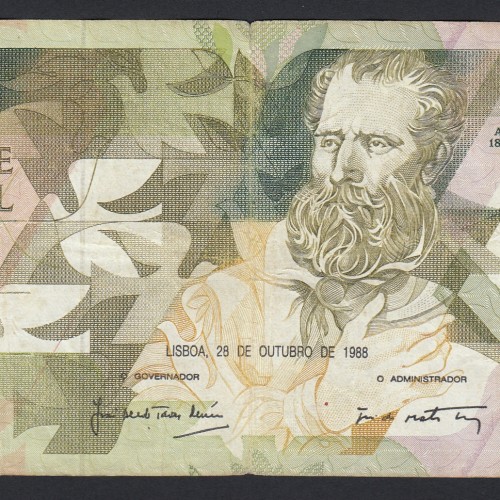 5000 Escudos 1988 Antero de Quental, 28 Outubro 1988, ABL, Chapa: 2A, Banco de Portugal, World Paper Money Pick 184, (Circulada)
