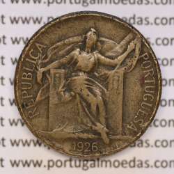 1 Escudo 1926 Bronze-Alumínio, 1$00 1926 Alumínio-Bronze Republica Portuguesa, (BC+), World Coins Portugal  KM 576 1 Escudo 1926 Bronze-Alumínio, 1$00 1926 Alumínio-Bronze Republica Portuguesa, (BC+), World Coins Portugal  KM 576