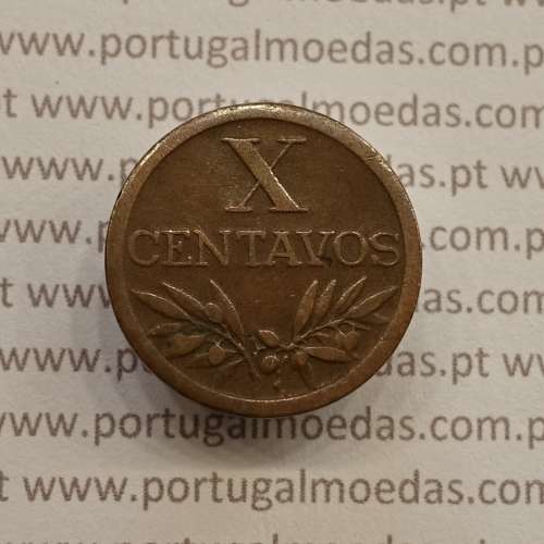 MOEDA DE DEZ CENTAVOS (X CENTAVOS) BRONZE 1952 MBC+