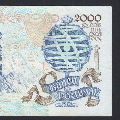 2000 Escudos 29 Agosto 1991 Bartolomeu Dias, 29/08/1991, A37, Chapa1, Banco de Portugal, World Paper Money Pick 186, (Circulada)