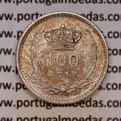 100 réis 1910 prata D. Manuel II, tostão prata 1910, (MBC+), World Coins Portugal KM 548